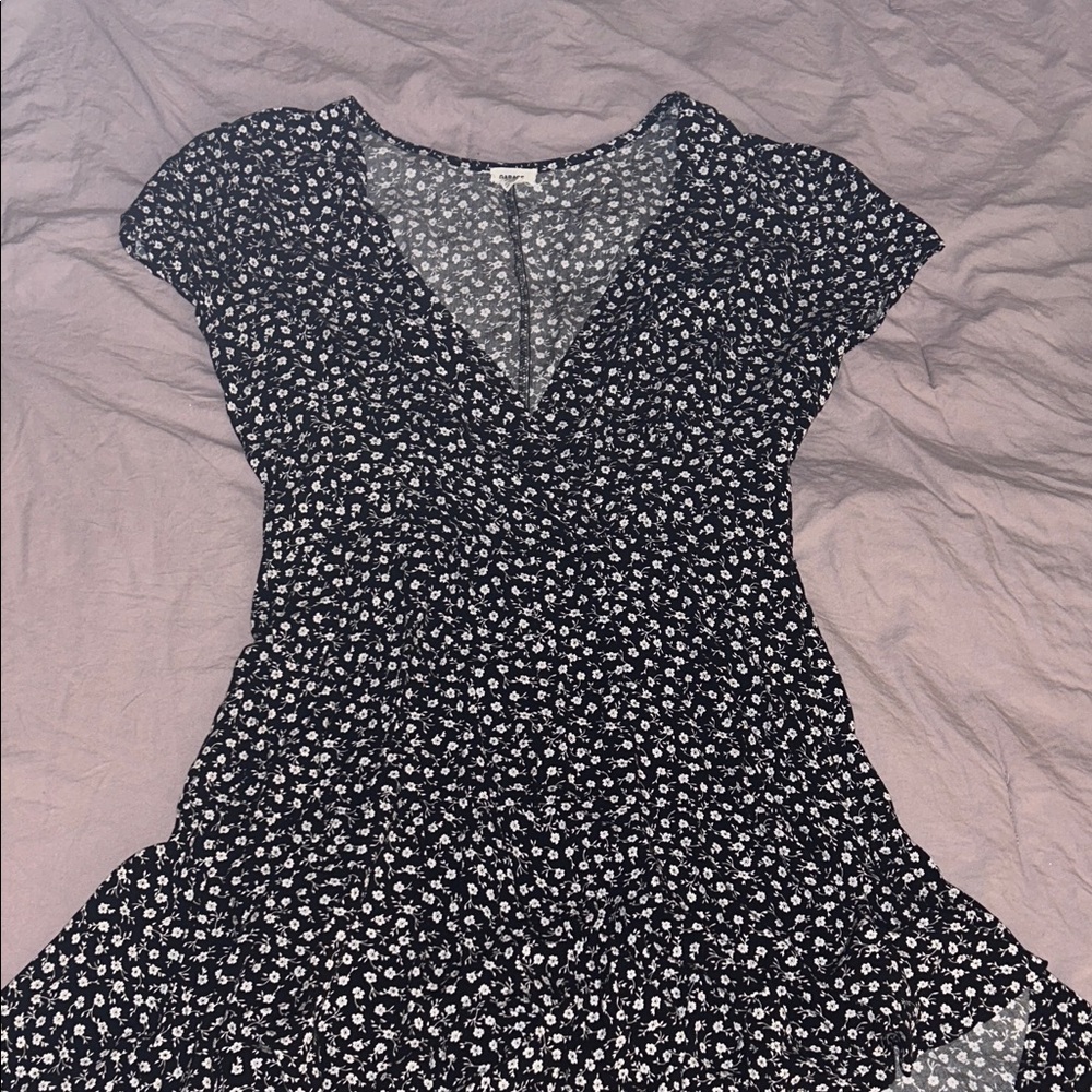Garage Black and White Floral Romper